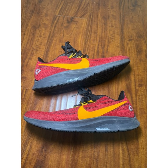NFL x Nike Air Zoom Pegasus 36 Red Black Kansas City Chiefs Size 9 CI1930-600 - Picture 3 of 7